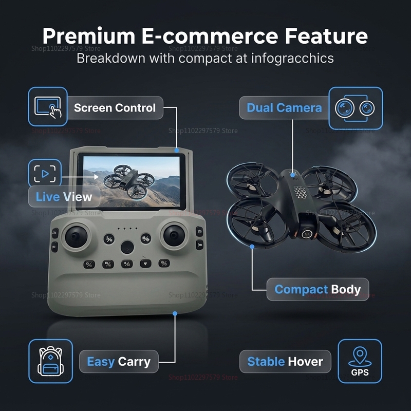 Nowy dron M5 Mini 2026 z ekran – Drone Racing Camera recenzja i cena